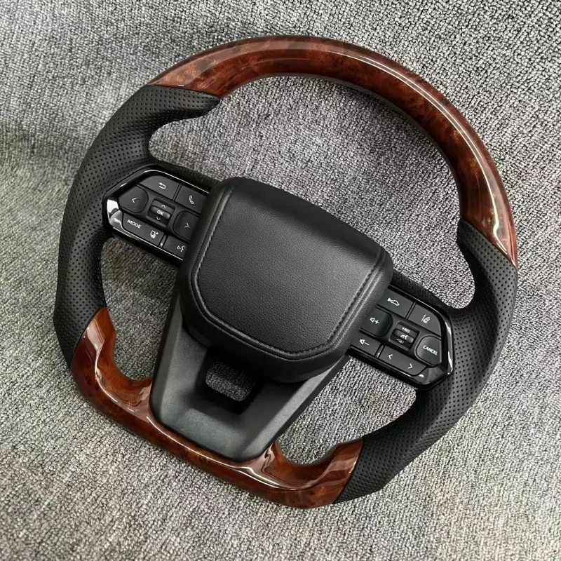 Full Leather Steering Wheel for Toyota Landcruiser Land Cruiser LC200 LC300 Prado 120 150 200 LC79 LC70 LC76 FJ70 FJ79 FJ200