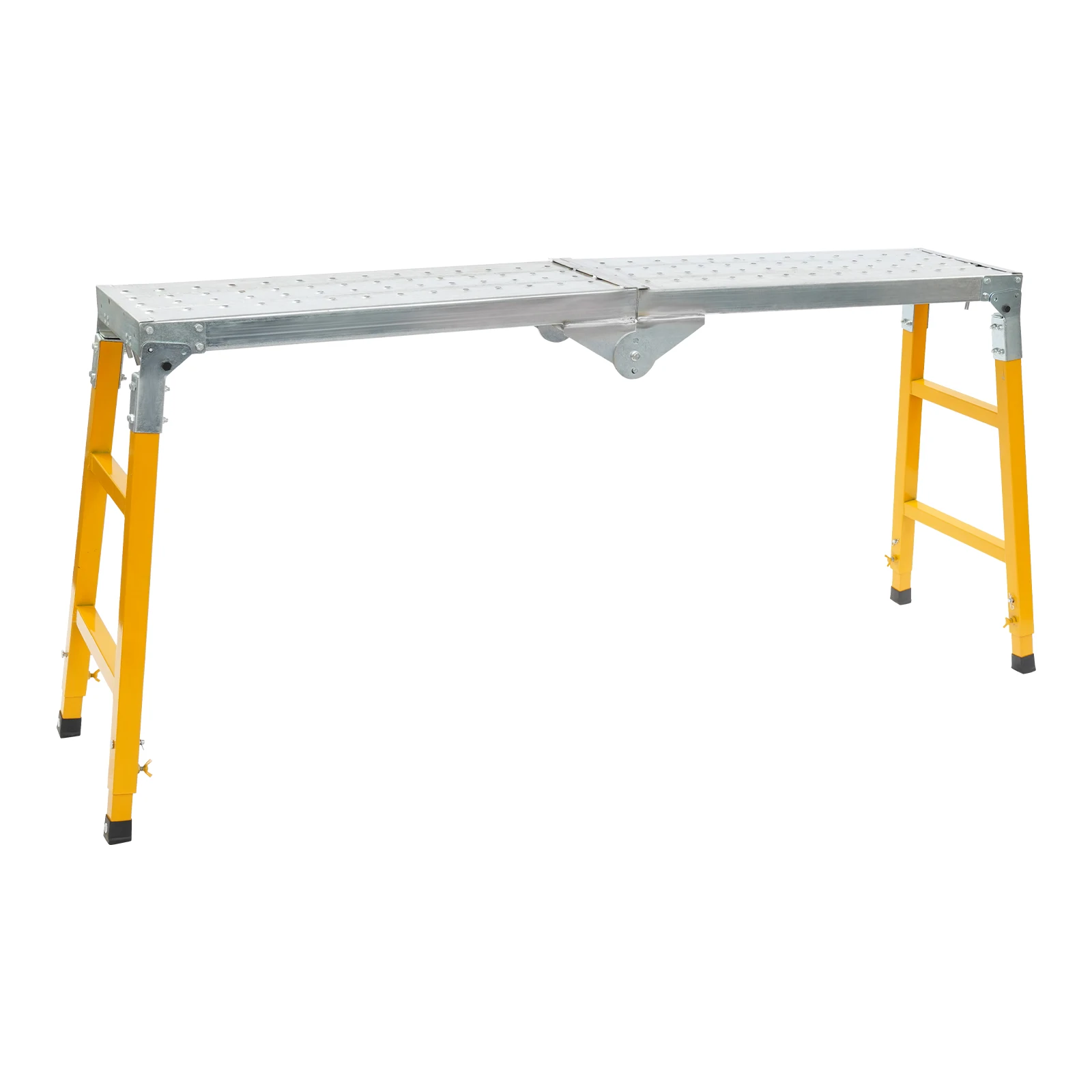 Folding Scaffold Platform 300kg Load, Steel Frame Work Platform Anti-Slip Surface for Print Shop Hotel Painting