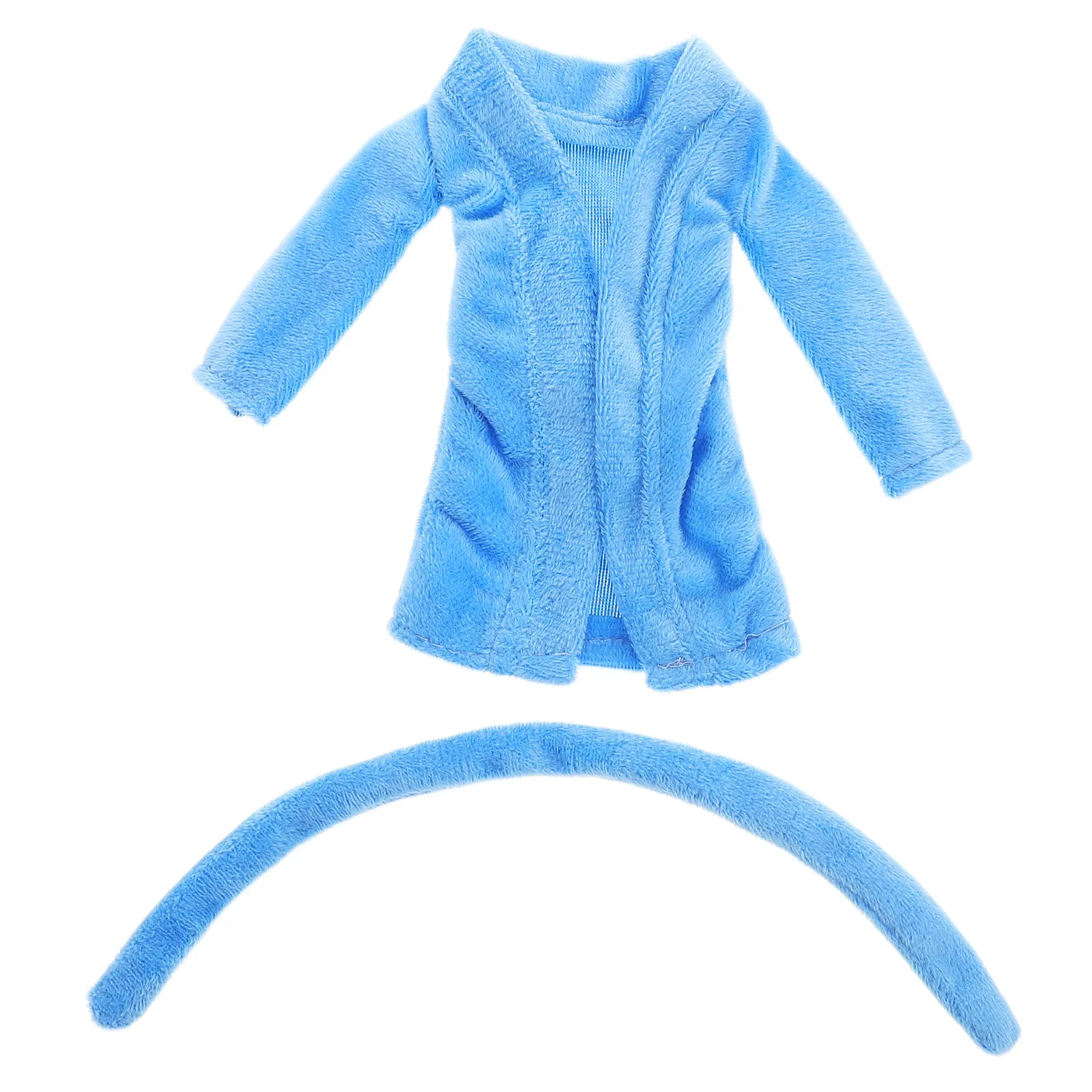 

Mini Bathrobe Outfit for Dolls Soft Comfortable Fabric Simple Color Design Ideal for Dollhouse Role Play Spa Or Cozy Night in