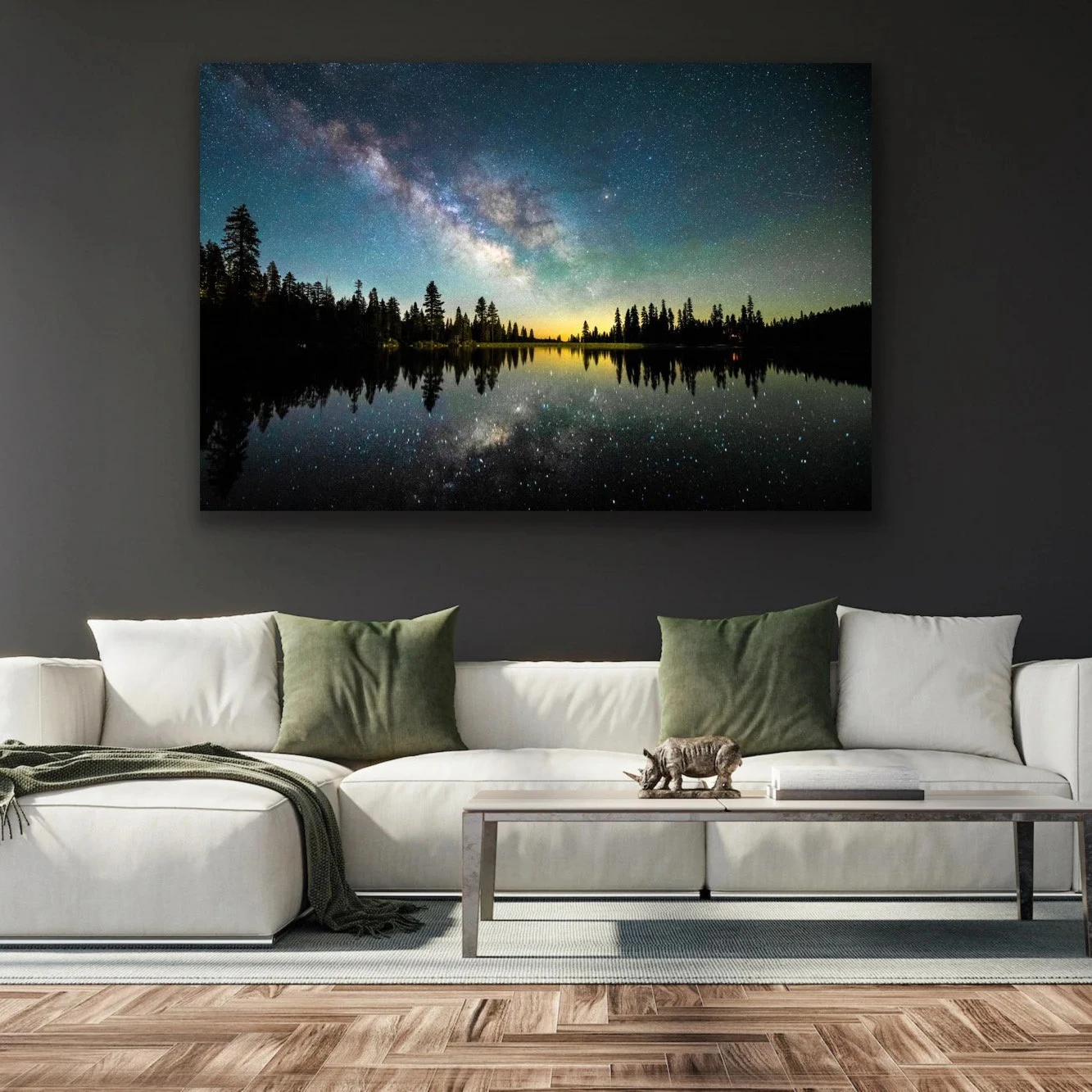 

Galaxy printed canvas prints, celestial artwork, mountain and lake night sky wall posters, astrophotography gifts, home decor