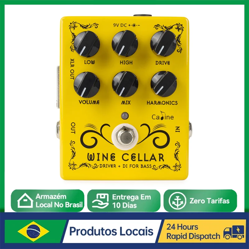 Caline CP-60 Wine Cellar Bass Driver + DI box Guitar Effects Pedal True Bypass Electric Guitar Parts & Accessories