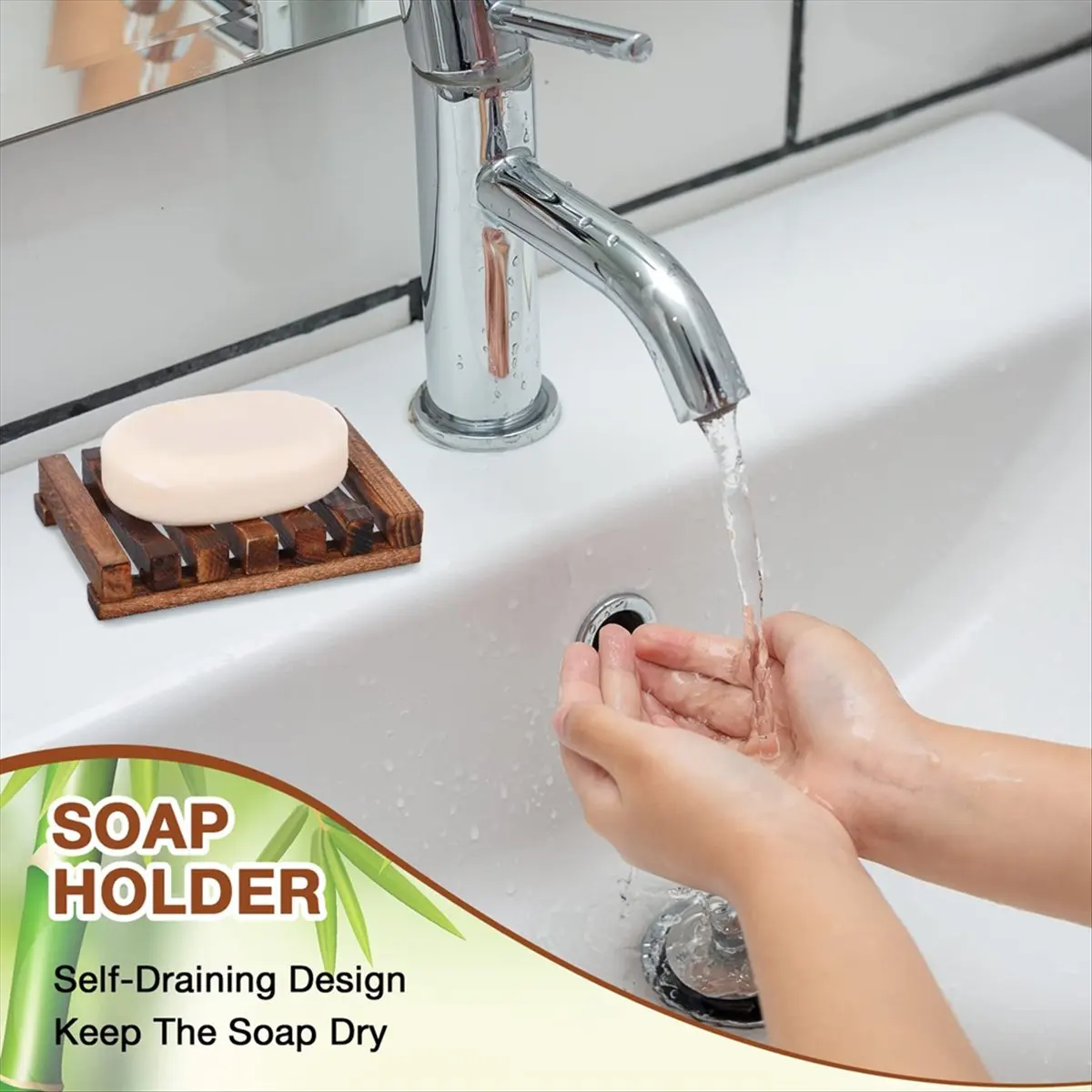 30 قطعة صحن صابون الاستحمام الخشبي حامل الصابون السائبة المدخرات استنزاف صينية حامل للحمام إسفنجة مطبخ الشامبو بالوعة #3