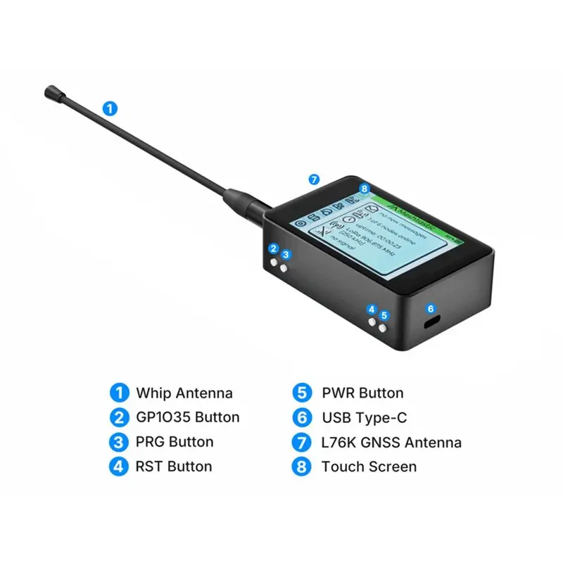 

FULL-Wifi Lora 32 V4 ESP32 SX1262 Dev-Board Expansion Kit Wifi Lora 32 BLE Touch Screen GNSS Built-In Battery Sensor Buzzer