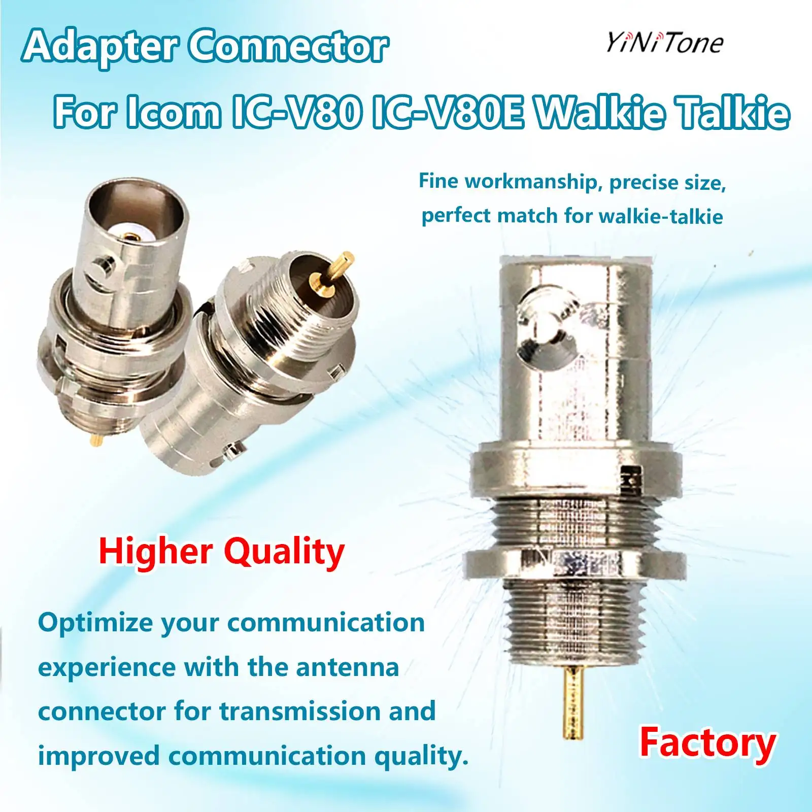 

Wireless Radio Repair Antenna Connector Seamless Connection For ICOM IC-V80 IC-V80E Communication Enthusiasts Adapter