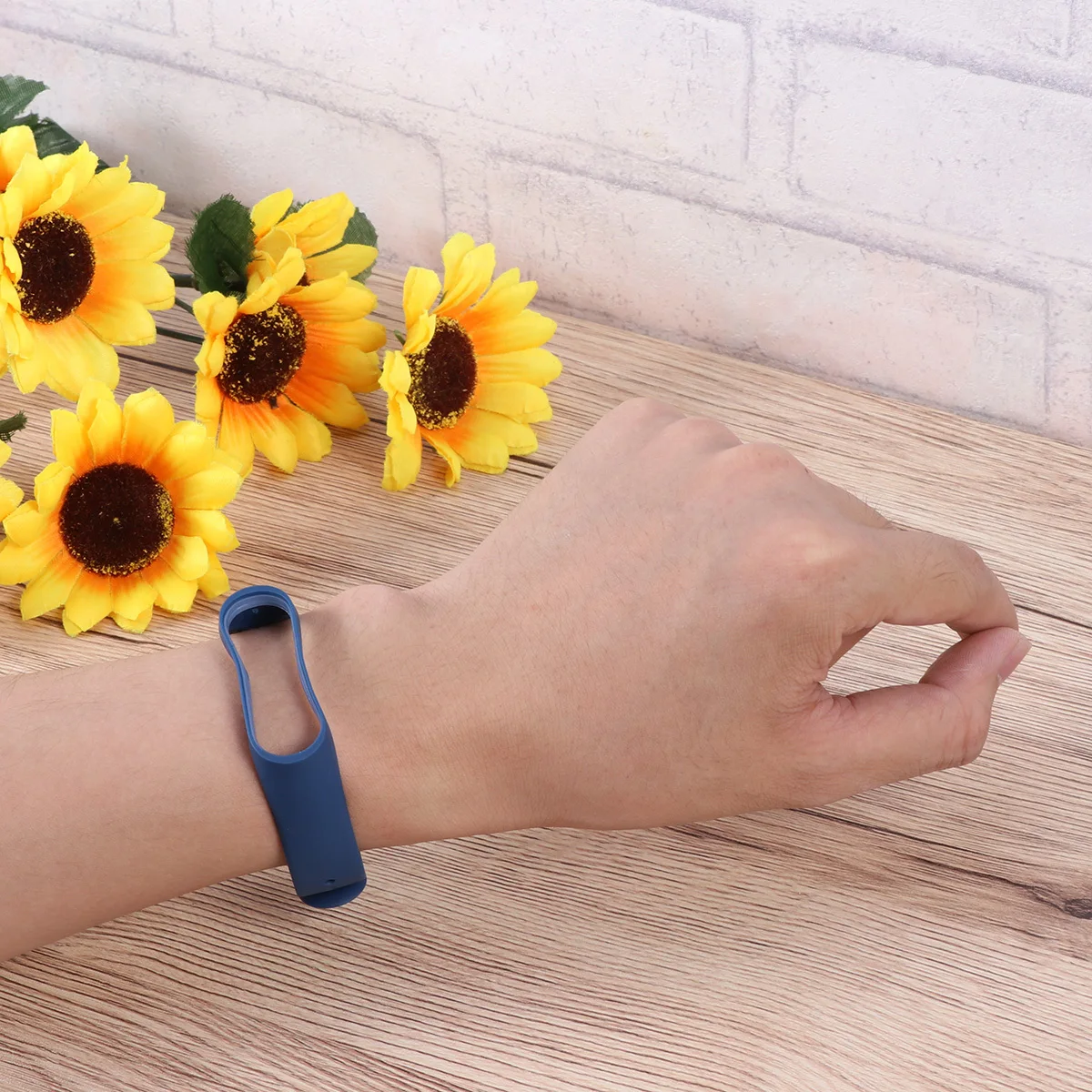 سوار معصم بديل من مادة البولي يوريثان الحراري لـ 3 سوار معصم ذكي متين باللون الأزرق الداكن لـ 3 أشخاص #2