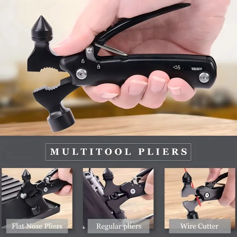 12 in 1 Emergency Escape Car Safety Hammer MultiTool