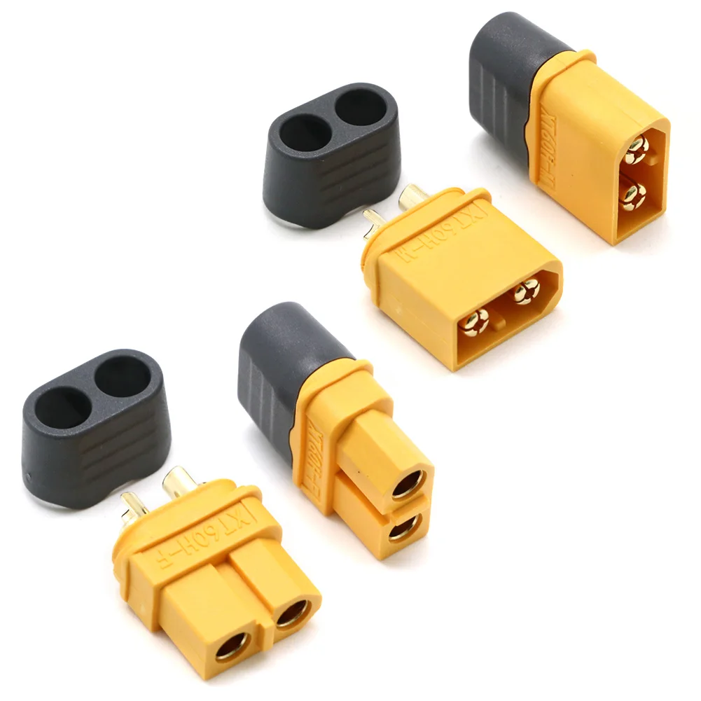 10 x Amass XT60+ XT60H Steckverbinder mit Schutzhülle, 5 Stecker, 5 Buchsen (5 Paare) für RC-Lipo-Akku, RC-Drohne, Auto, Boot – Detail 16