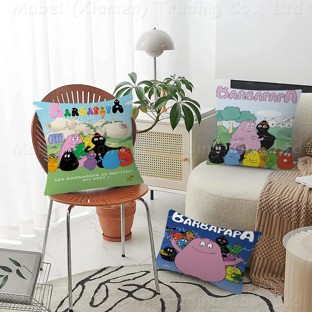 

Poster B-Barbapa-pa Cartoon Cushion Cover Decorative Pillow Sofa Home Decor Case Pillow Cases