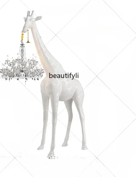 

Nordic Animal Sculpture Giraffe Floor Lamp Creative Exhibition Hall Hotel Lobby Sales Office Decoration Floor Lamp