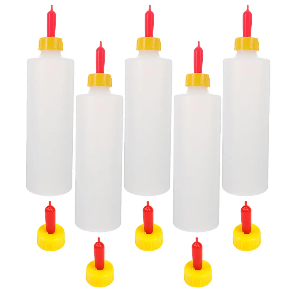 

5 set Lamb Feeding Bottles 400ml Goat Milk Supplies Small Animal Drinkers Puppy Nursing Kits for Calves Lambs Cattle