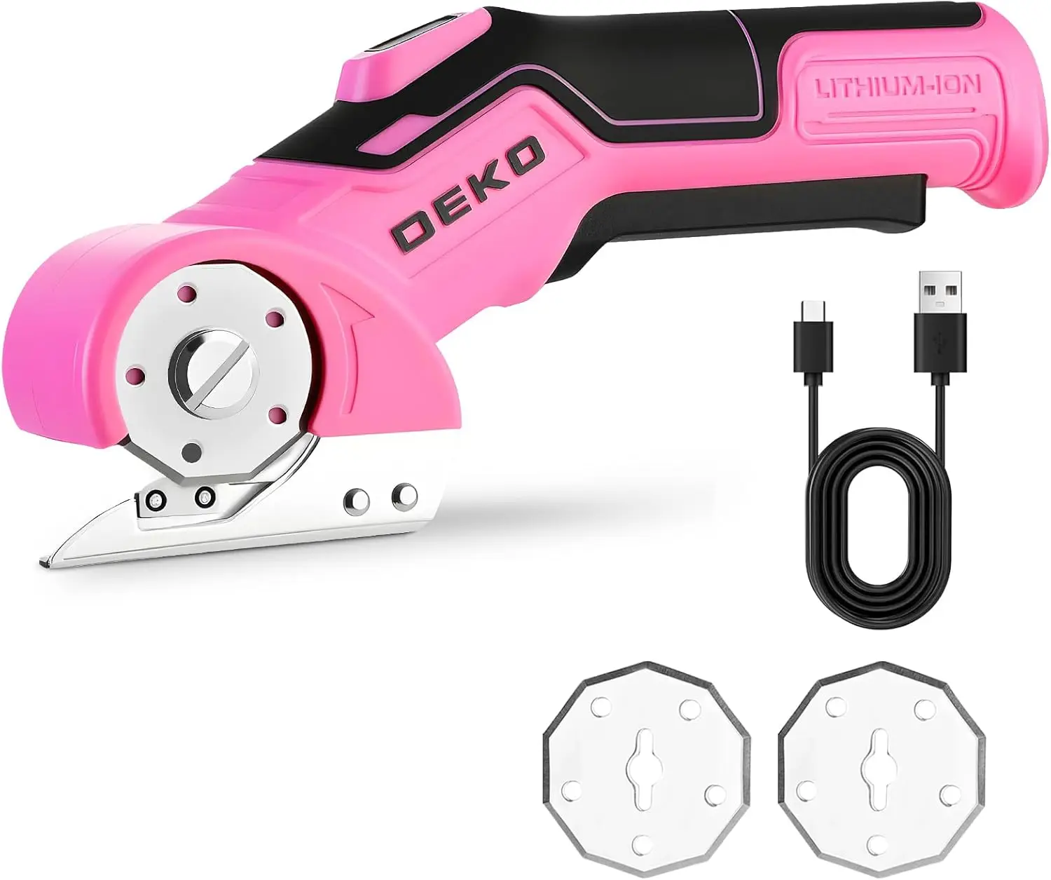 DEKOPRO Professionele 3,7 V Elektrische Naaischaar – Multifunctionele Elektrische Schaar – Krachtige Kartonnen Snijder voor Stof