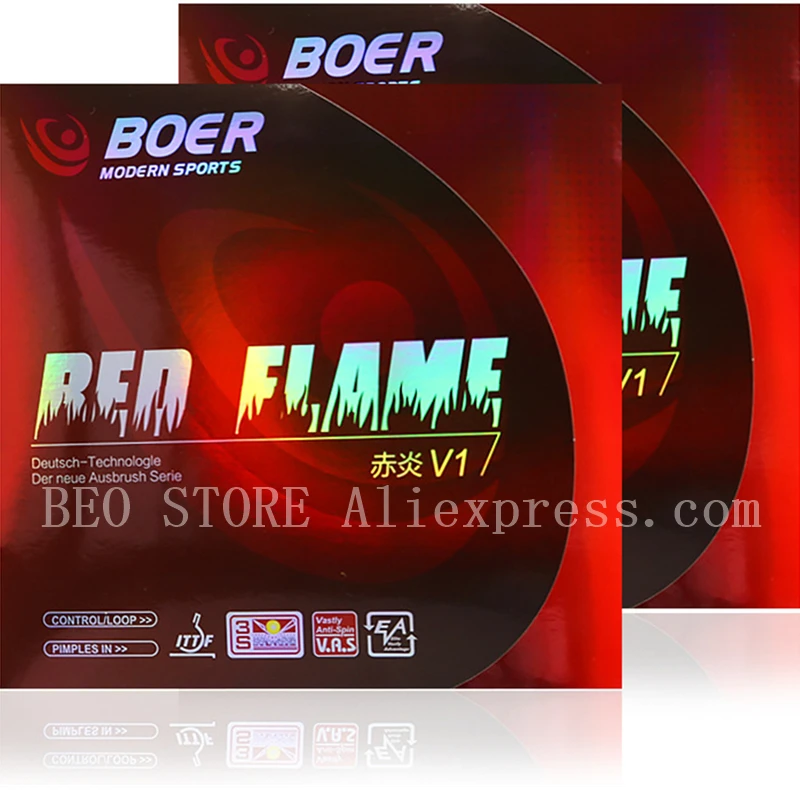 BOER RED FLAME V1 Table Tennis Rubber Pips-In Original BOER Ping Pong Rubber