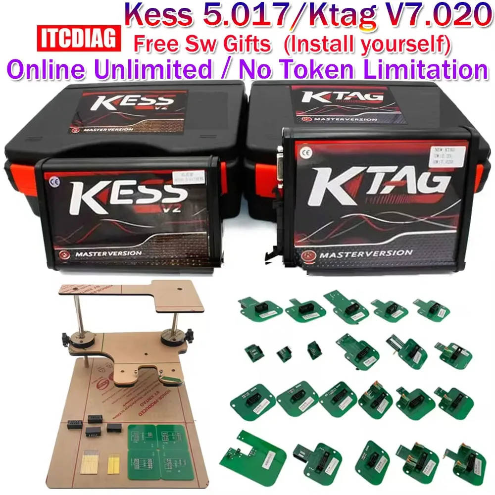

Онлайн 2,80 EU Red Kess V5.017 V2 KTAG V7.020 OBD2 менеджер Тюнинг Комплект 4 Мб BDM Рамка 22 шт. адаптеры SW V2.25 ECU Программатор комплект