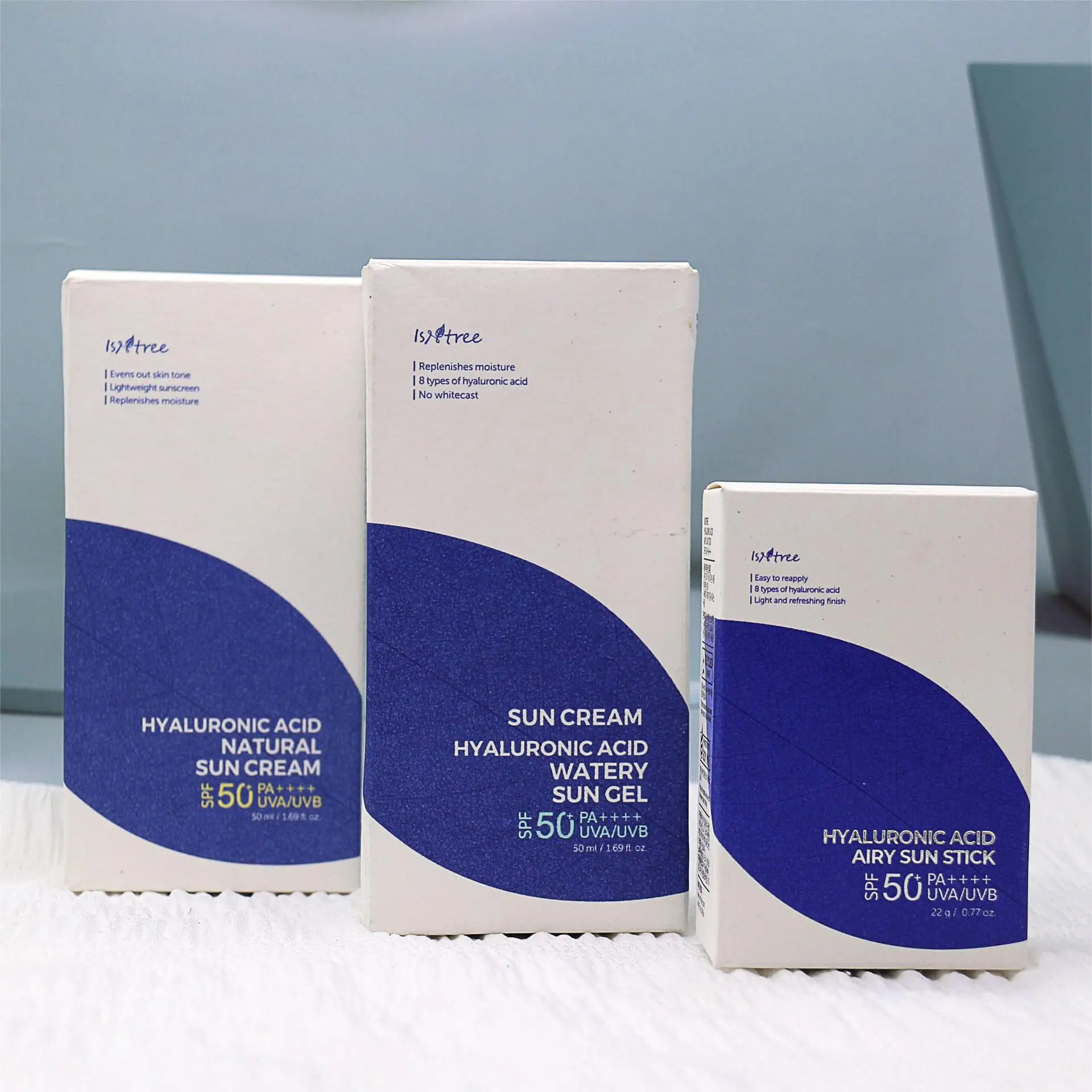 Isntree White Cover Leaf Hyaluronic Acid Blue Cover Isolation Lotion Natural Sunscreen/Sun Stick