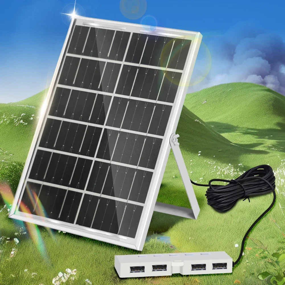 4 USB Ports Charger Offgrid 4 USB Ports 180x270mm Solar Battery Charger Sturdy Aluminum Frame Lightweight Design
