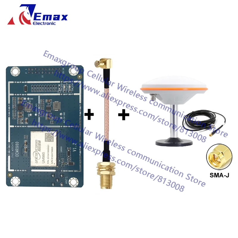 EM-OEMR980 Core Board Unicorecomm UM980 RTK GPS Module With EM-500 High-precision Antenna RTK GNSS Receiver