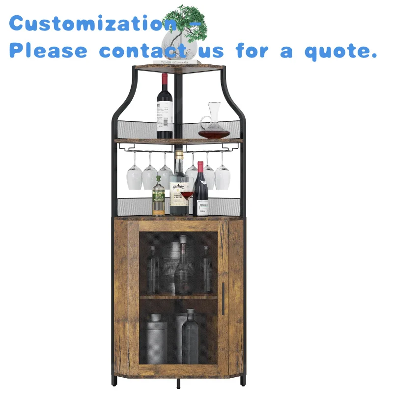 

custom.Wine bar Rack Cabinet with Detachable Wine Rack-Customization