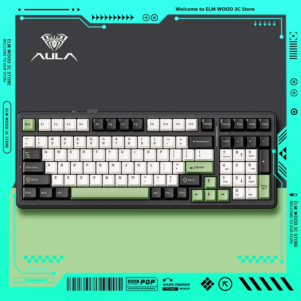 

Aula F99 Customized Mechanical Keybaord Tri Mode Keyboard 98 Keys Hotswap Gaming Gasket Accessory For Computer Pc Gamer Man Gift