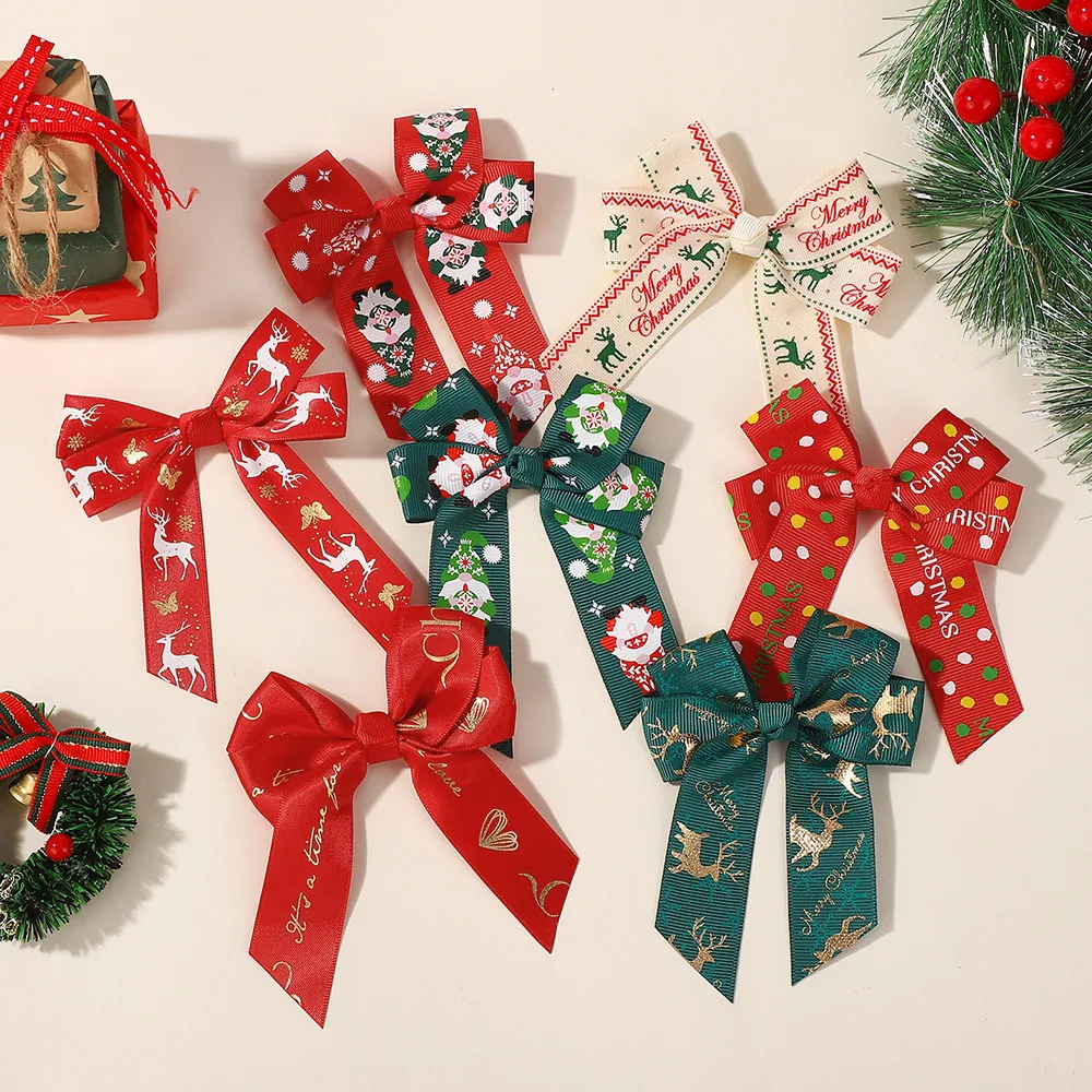 2 teile/satz Baby Mädchen Weihnachten Bogen Haar Clips Einfache Cheer Up Pferdeschwanz Haarnadeln Mode Barrettes Headwear Haar Zubehör