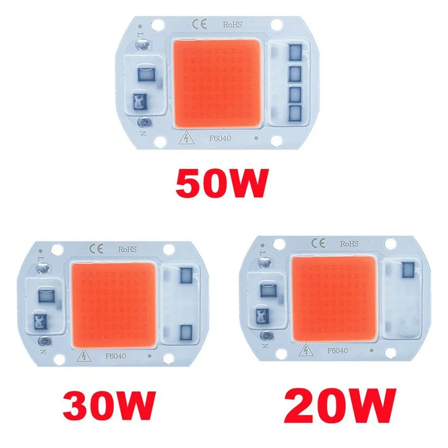 Chip LED COB de espectro completo, lámpara Phyto para cultivo de plántulas de interior, CA 110V 220V, sin necesidad de controlador