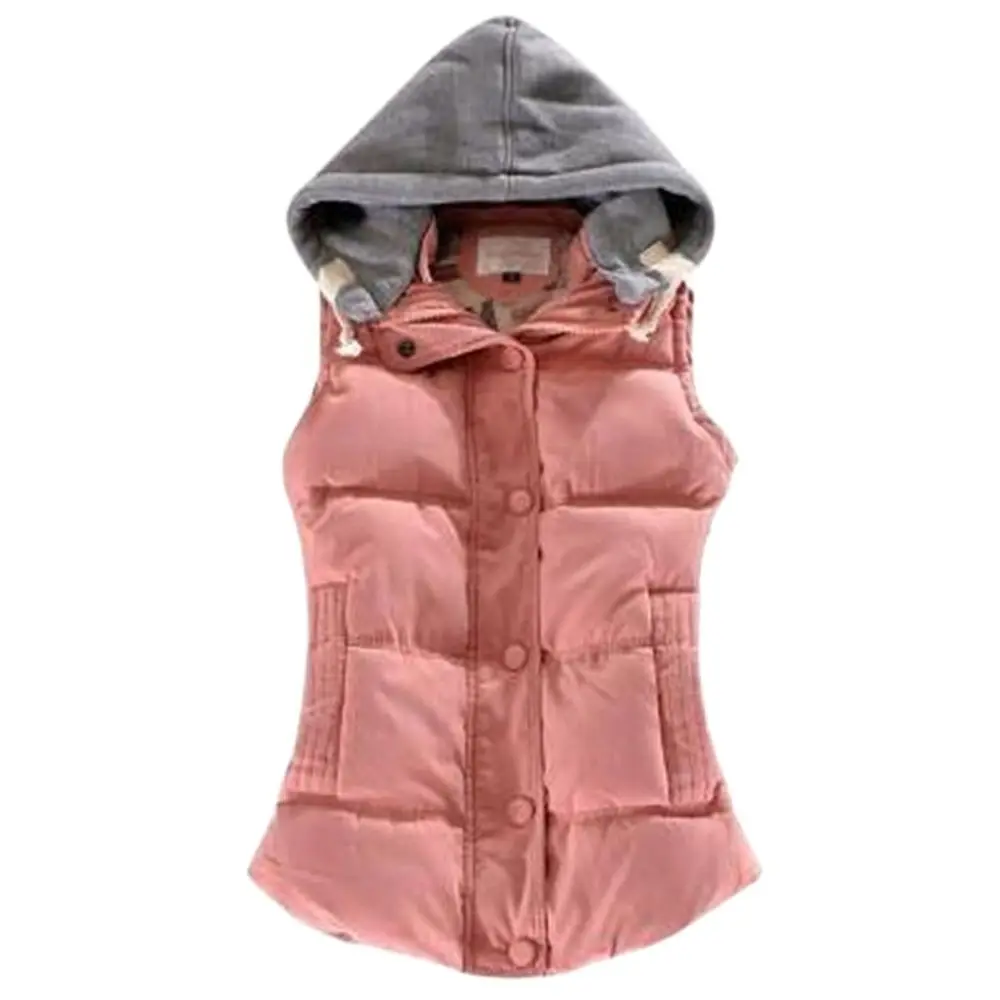 

Woman Spring Hot Sale Removable Hooded Thick Down Jackets Female Fall Hot Sale Warm Down Parkas Women Down Vests Lady Overcoat