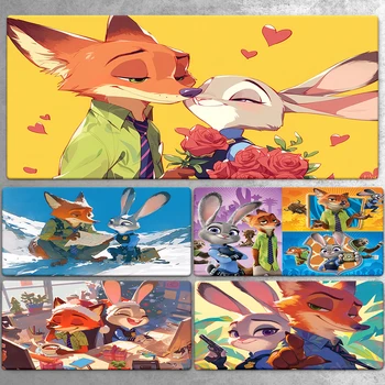 Miniso Zootopia büyük Mousepad XXL Mouse Pad klavye oyun aksesuarları fare altlığı oyun ofis bilgisayar PC oyun dizüstü Mat