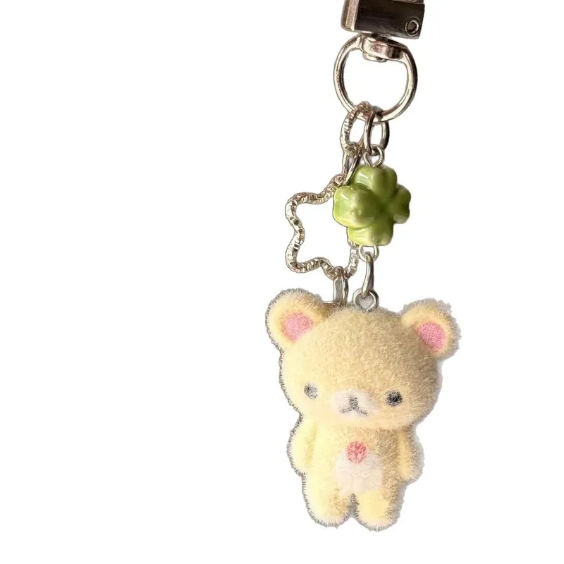 Rilakkuma Ccd hangend touw cartoon schattig gevlokt mobiele telefoon charme sleutelhanger tas decor verrassingscadeau voor meisjes speelgoed figuur