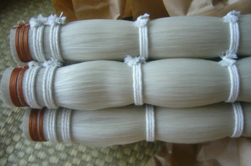 High quality natural white cello bowhair Stallion Siberian horsetail 250g