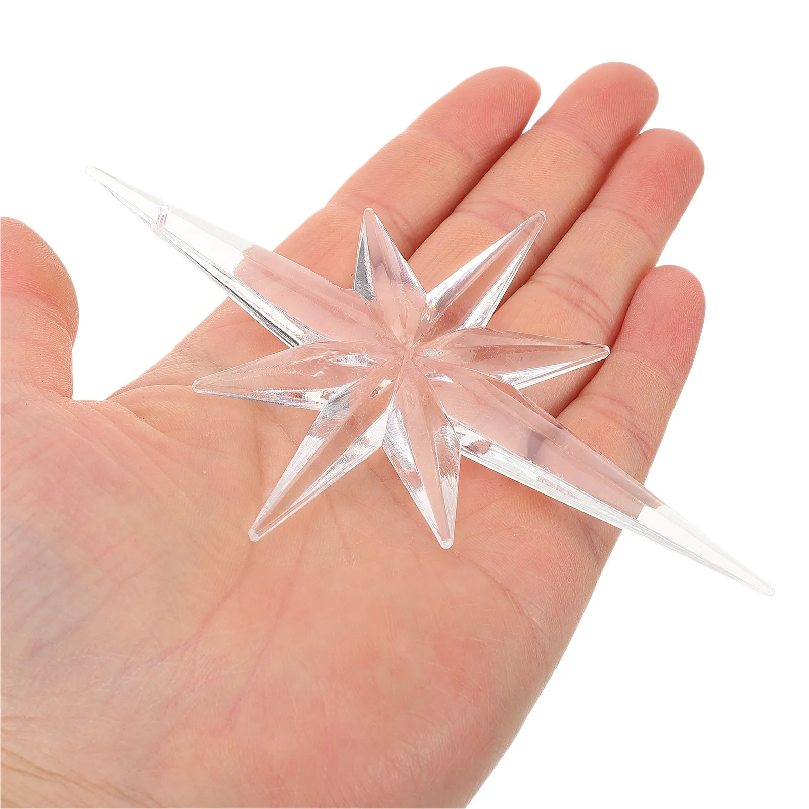 6 Pcs Star Topper Ornaments Christmas Hanging Decoration Decorations New Year Pendant Shapes for Tree