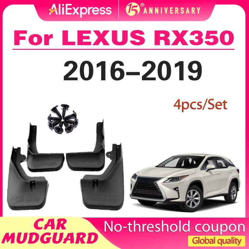 

For LEXUS RX RX350 RX450h RX200T RX350L 2016 2017 2018 2019 Fender Mudguard Mud Flaps Guard Splash Flap Mudguards