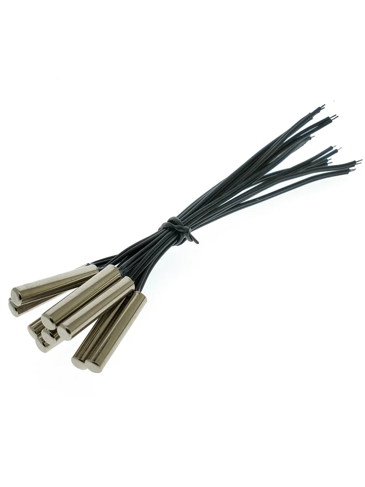 10pcs Temperature Sensor 5X25MM Waterproof Temperature Probe 10K 5K 50K 100K B3950 Long10CM Tin XH2.54 Pulg NTC Thermistor