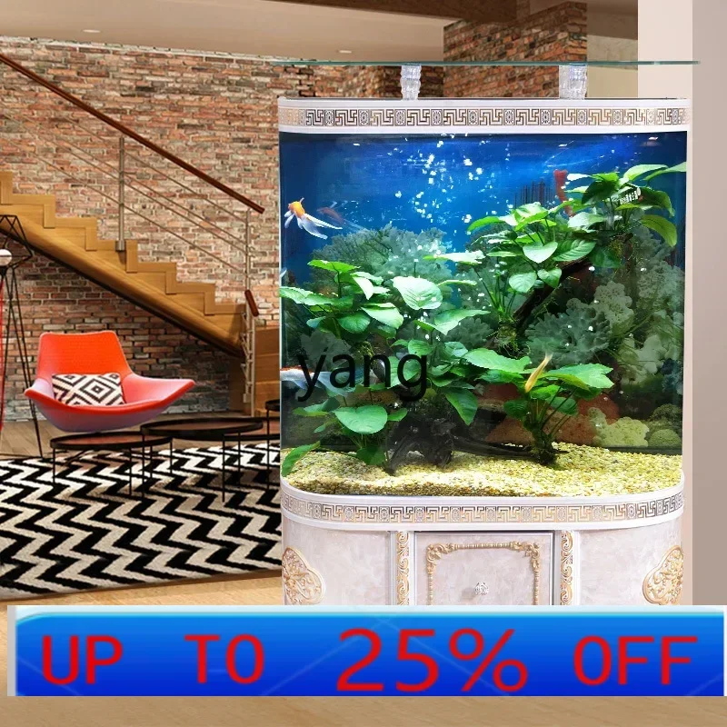 

LTT living room small household glass ecological landscaping goldfish tank self-circulation integrated water-free
