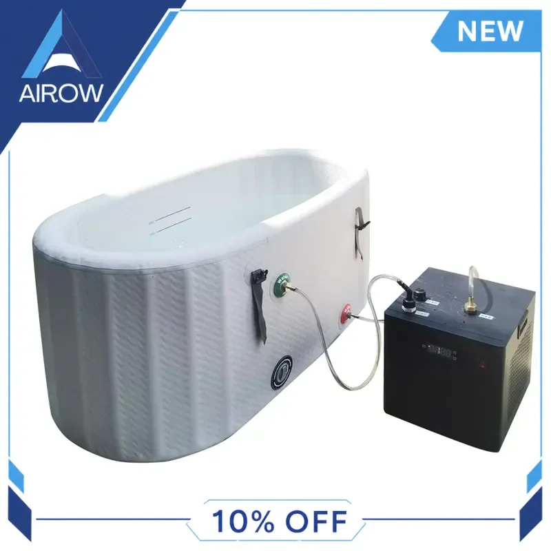 for Custom Grey Drop Stitch Inflatable Ice Bath Tub Portable Cold Plunge Pool for Athletes Muscle Recovery Home Gym Use