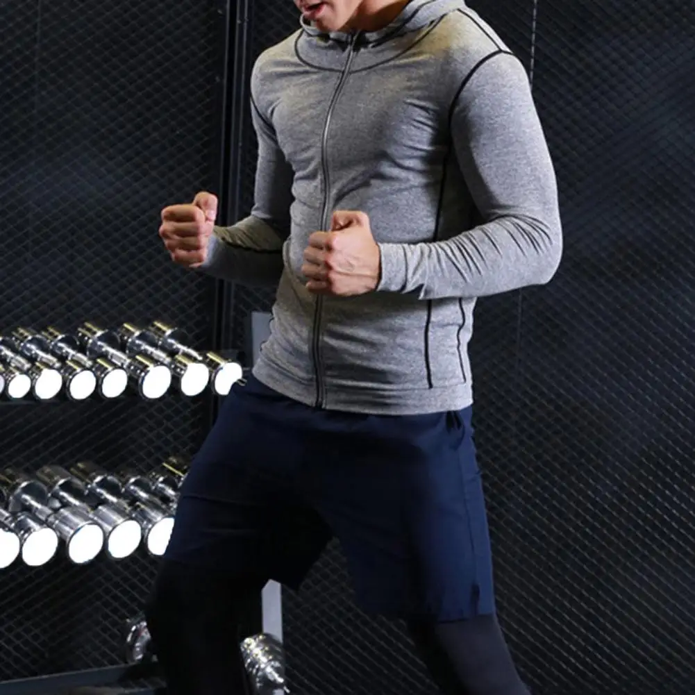 Bodybuilding Muscle Running Hoodie Men Sportswear Training Jacket Gym Fitness Workout Pullover Athletic Tracksuirt Hoodie Men