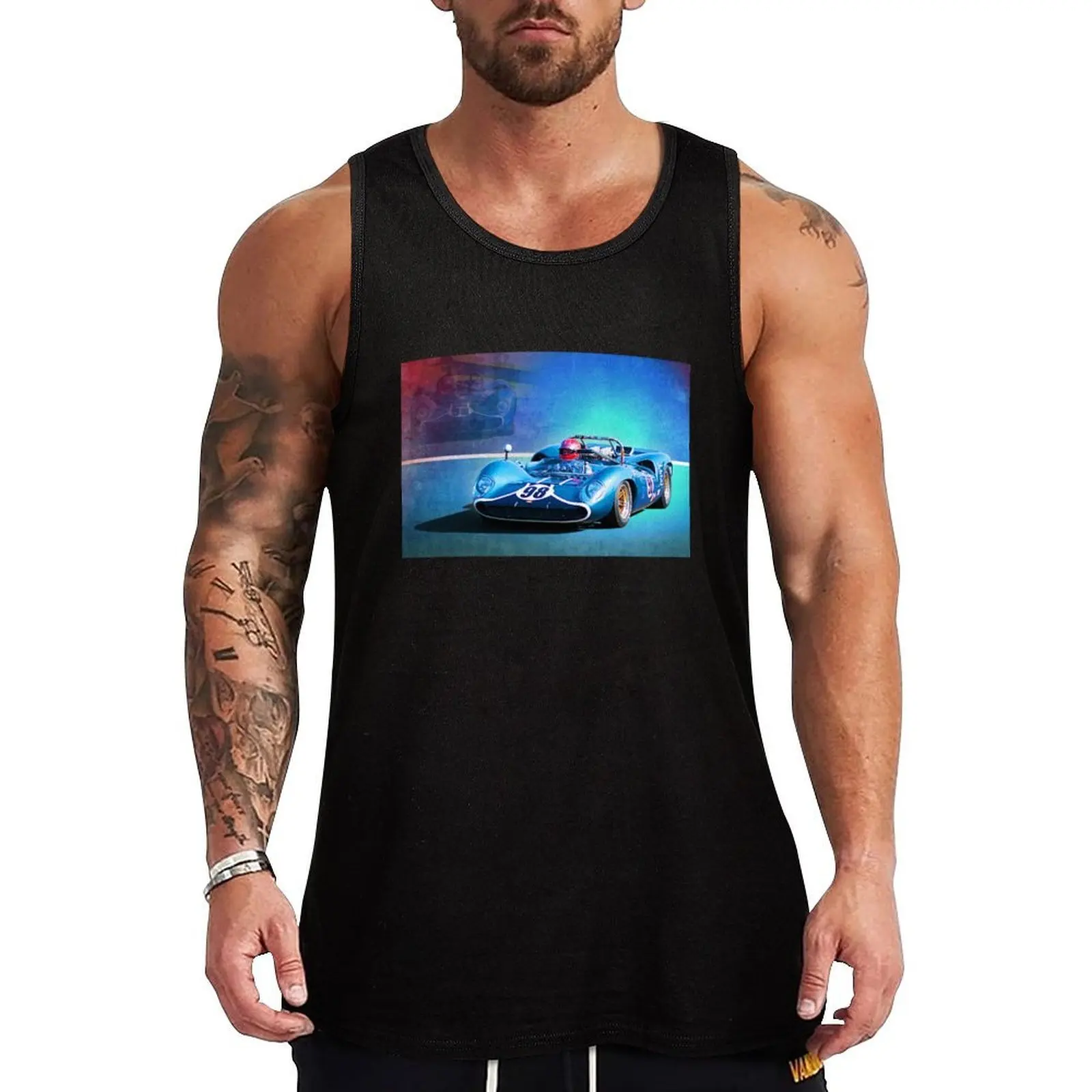 

1966 Lola T70 Tank Top Gym t-shirt man sleeveless man shirts gym clothing gym clothes man fitness