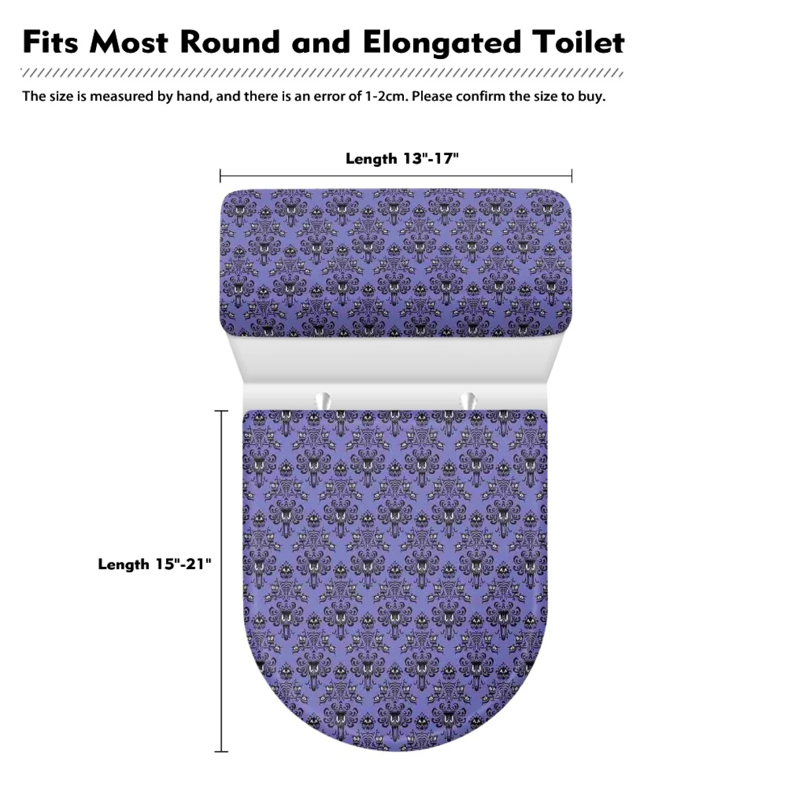 Toilet Cover and Tank Lid Protectors Haunted Mansion Toilet Seat Covers Fits Most Toilet Tanks and Lids Stylish Toilet Cover Set