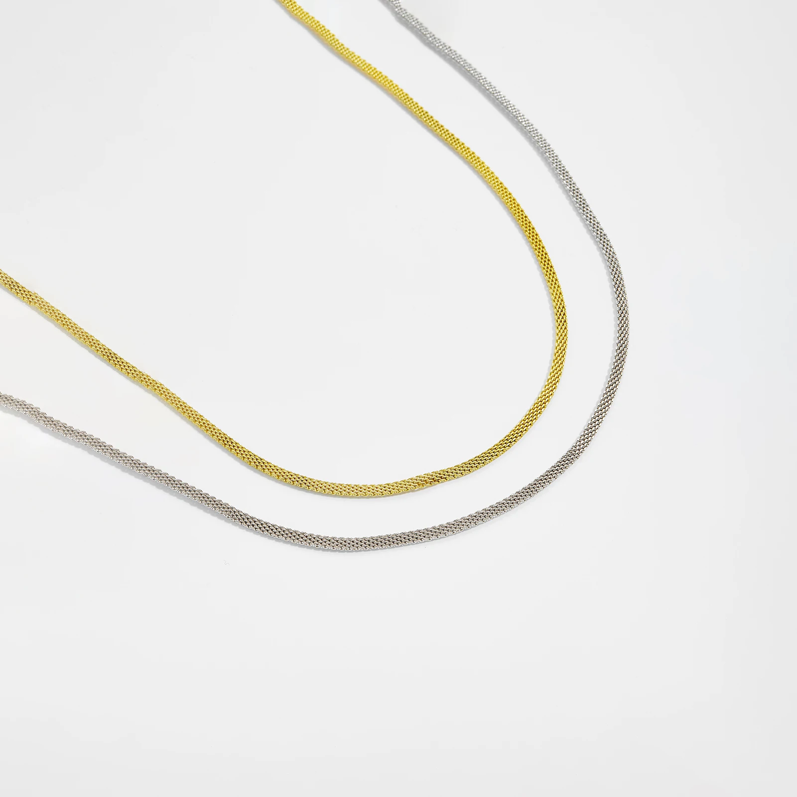 ANDYWEN 925 Sterling Silver Gold Woven Twrist Chain Necklace Bracelet Women Luxury Long Slme Jewelry Rock Punk Jewels For Women