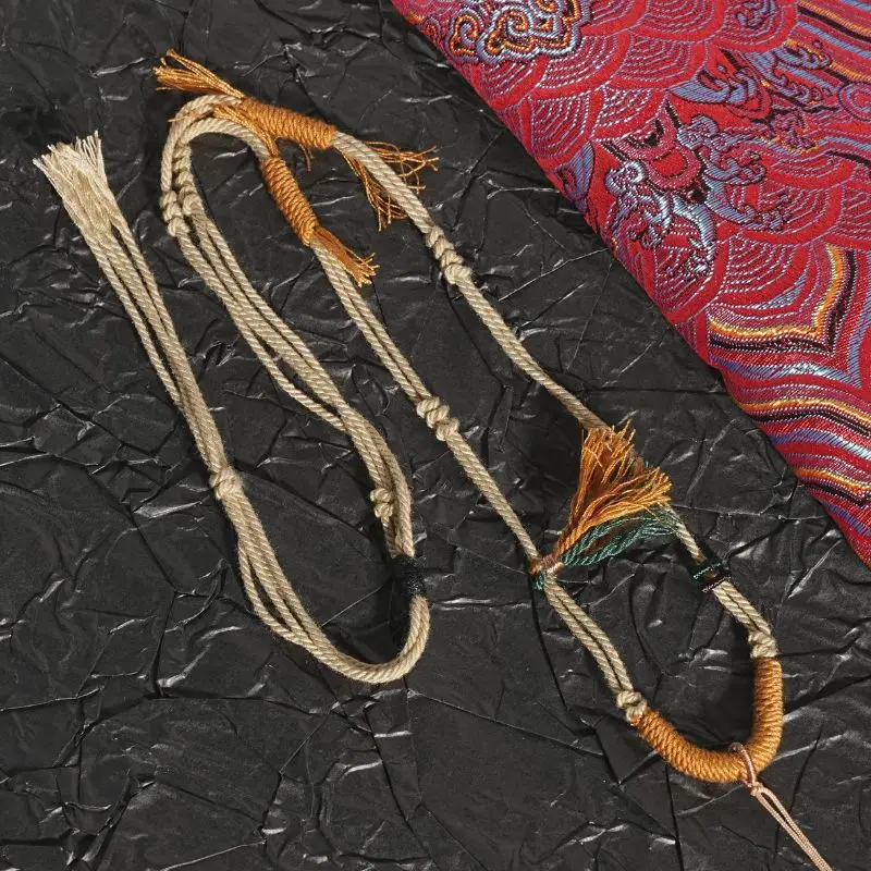 Tibetan Style Hand Woven Cotton Rope Necklace Lucky Blessing Adjustable Pendant Cord For Thangka Amulet Buddha Card Ethnic Chine