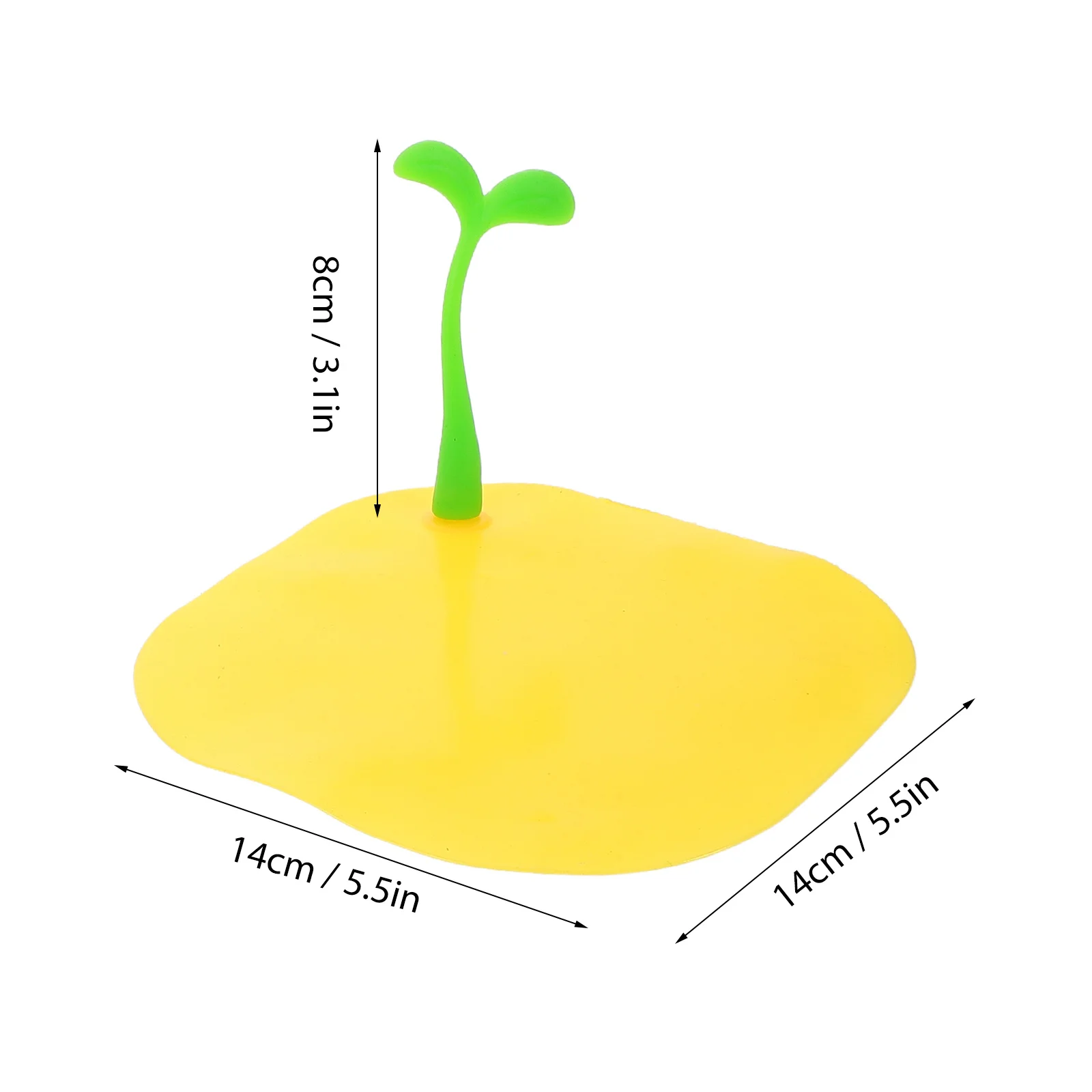2 قطعة غطاء لبالوعة بالأرضية من السيليكون الفول الأصفر تنبت شجرة جوز الهند تصميم الحطام الماسك للحمام المطبخ الغسيل