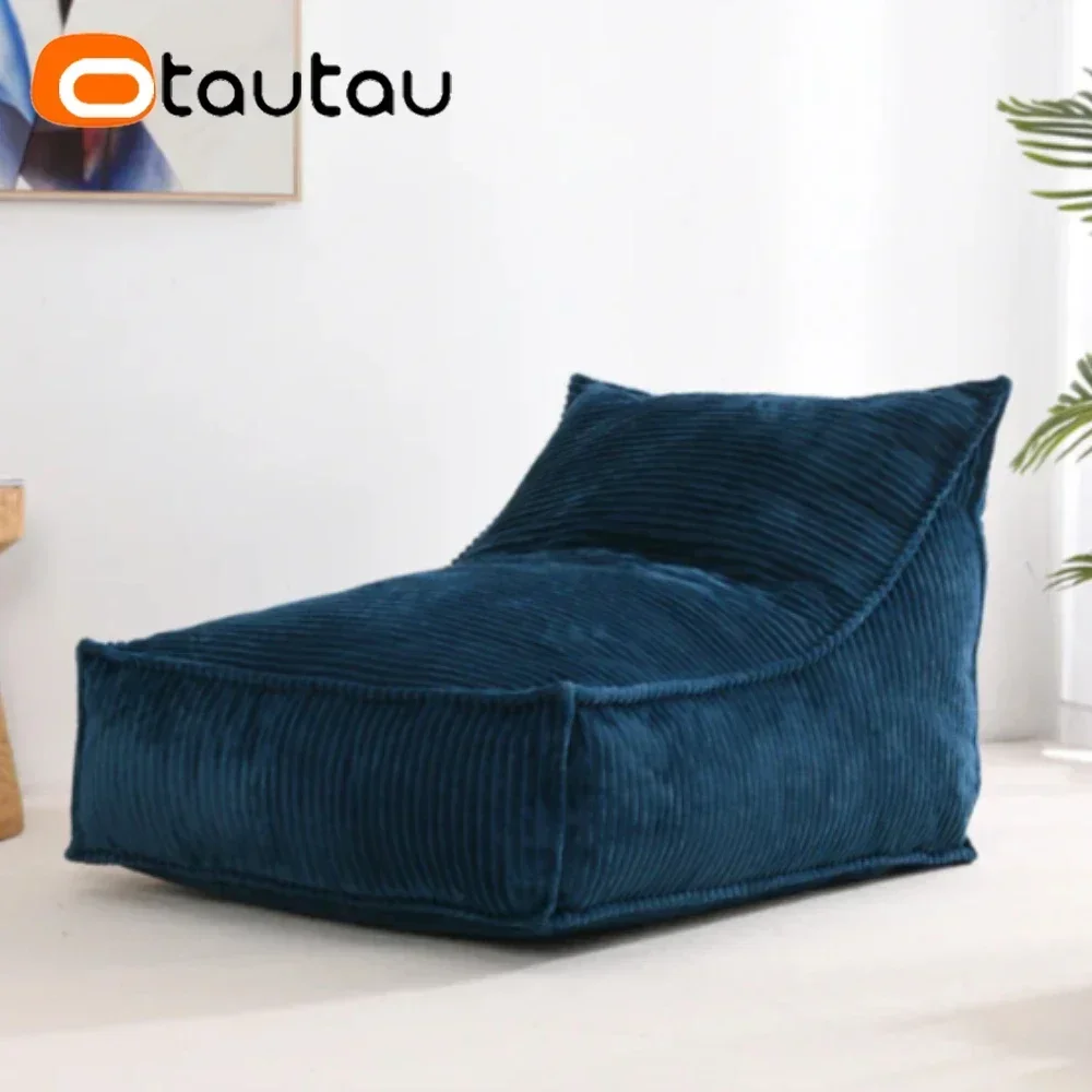 OTAUTAU 1-seat Thick Corduroy Bean Bag Cover SF378【No Filler Inside! You Need To Buy Filler By Yourself !】