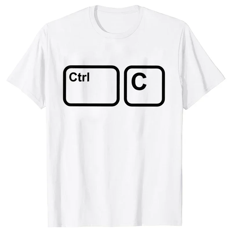 CTRL + C CTRL + V Family T-Shirt Father and Son Daughter Tshirts Funny Copy Paste Matching Family Oufits Tops Father\'s Dad Tees