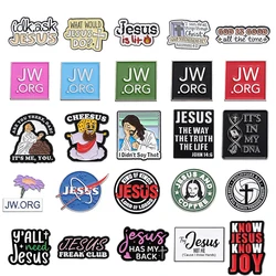 Jesus Series GOD IS GOOD All The Time Enamel Pins JESUS FREAK CLUB Decorative Brooches Lapel Badges Jewelry Gift for Friends