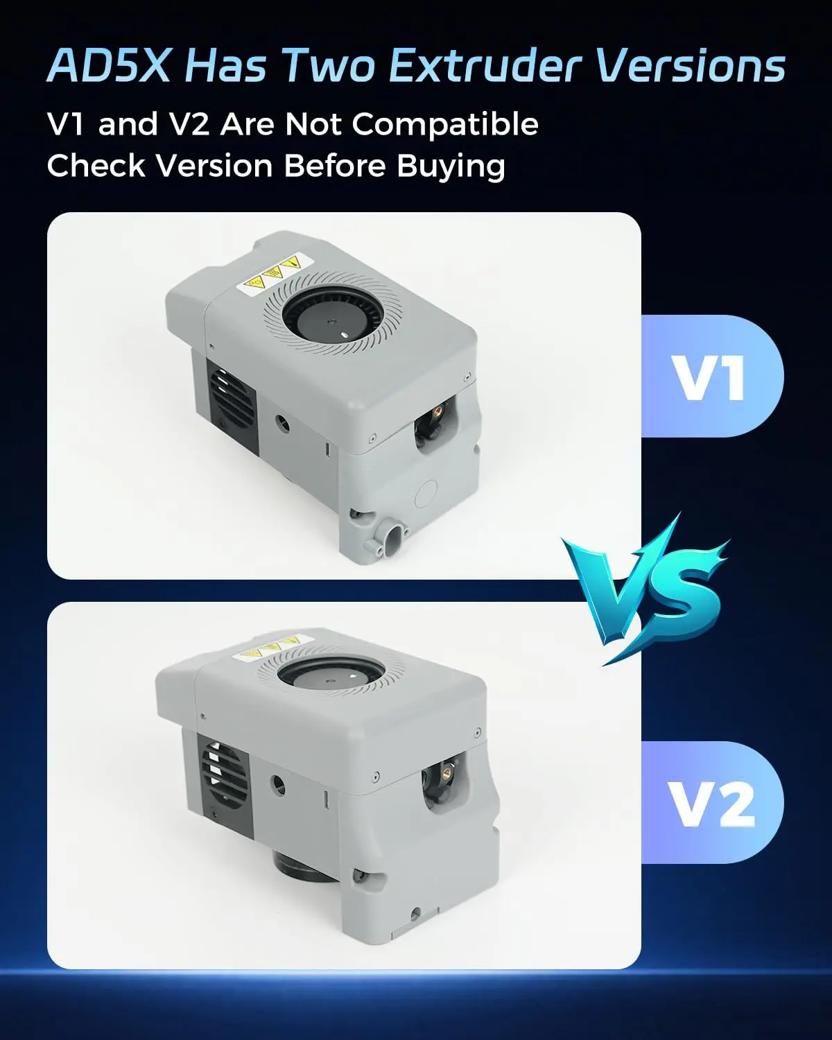 AD5X Extruder, Entire Extruder Assembly, with 0.4mm High Flow 32mm³/s Hotend Kit, High-Speed 3D Printer Part (Extruder V2)