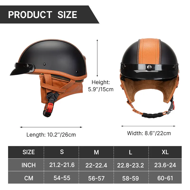 Wholesale Price Retro Style Unisex Men Women Vintage Half Face Helmet Cheap Helmets for Men Motorcycle Accesorios Para Moto