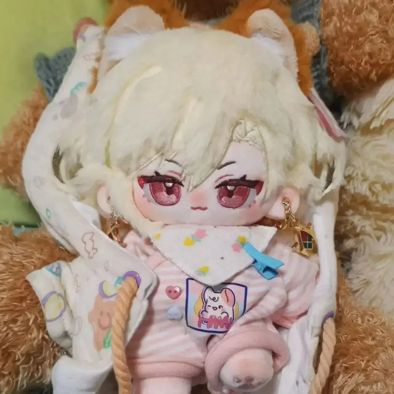 Anime genshin impacto gato bonito kaveh atributo pelúcia algodão corpo vestir-se roupas plushie brinquedos cosplay jogo presente 15cm