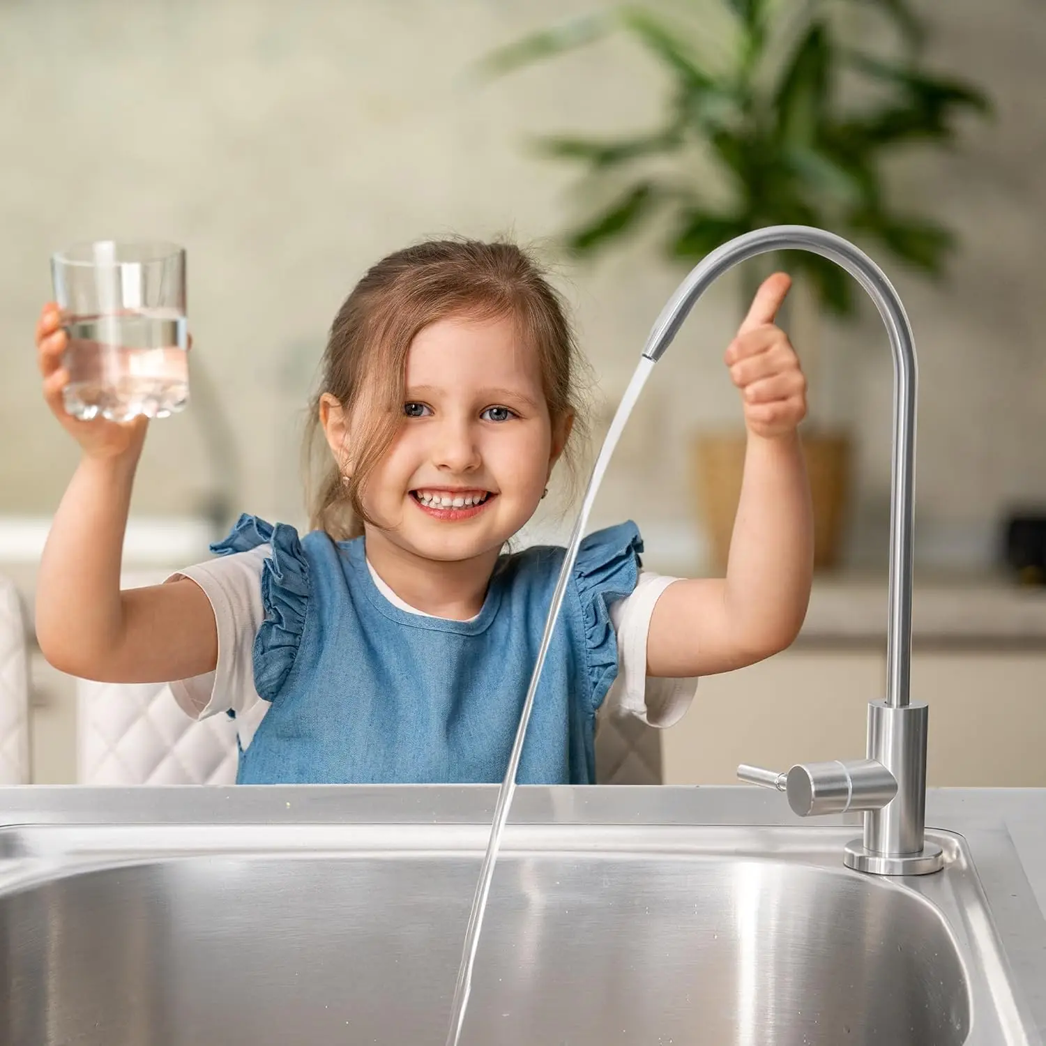 Stainless Steel Drinking Water Faucet for any RO Units or Water Filtration System, Kitchen/Sink Water Filter Faucet