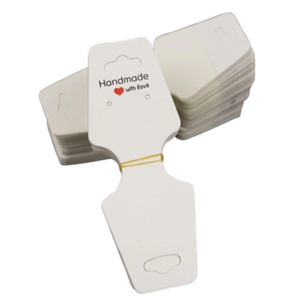 

100 шт. складной дисплей для ювелирных изделий, браслет, дисплей, крафт-бумага, сделай сам, карта для демонстрации ювелирных изделий, самоклеящаяся, прочная