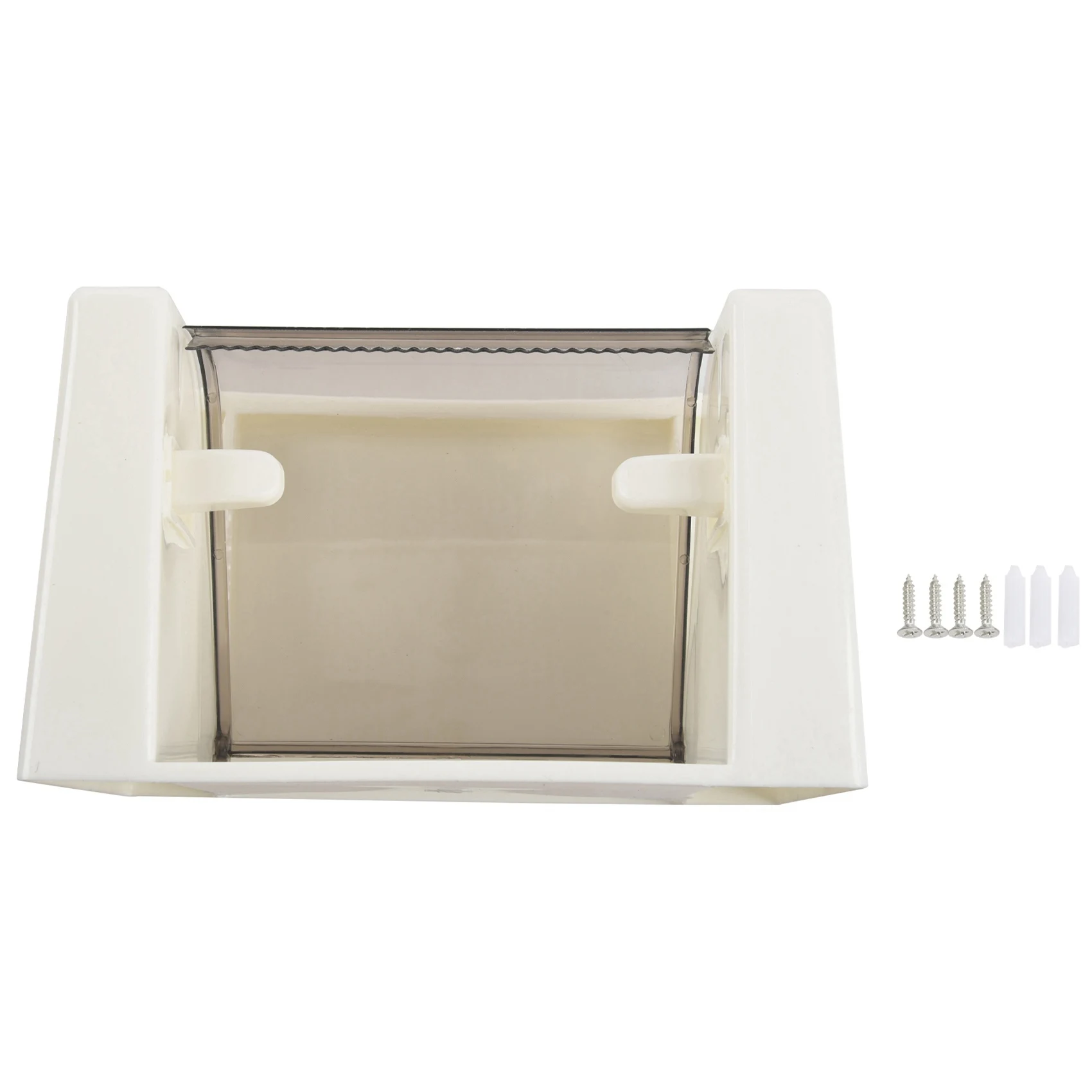 

ABFA Waterproof Toilet Paper Holder Tissue Roll Stand Box with Shelf Rack Bathroom