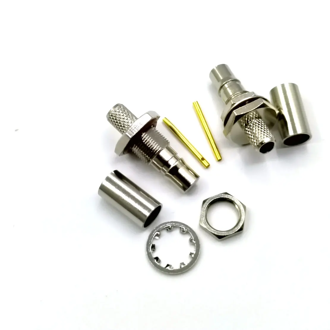 Imagem -05 - Adaptador Qma Female Crimp Connector Cabo Coaxial Apto para Rg59 Rg8x Rg8x Lmr240