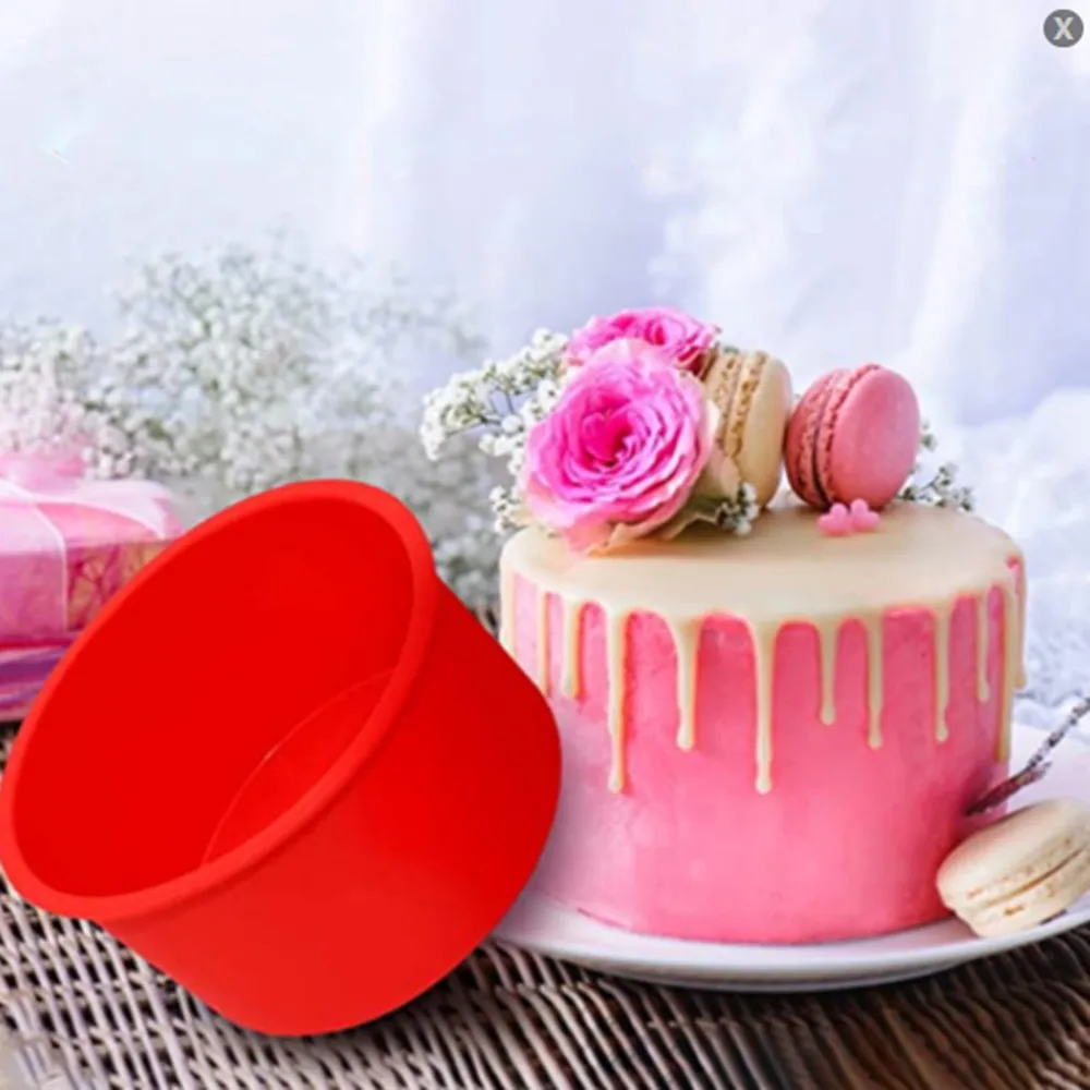 

6 Inch Round Shape Moulds Food Grade Silicone Baking Mold Cake Mousse Ice Creams Chocolates Pastry High Quality And Safety